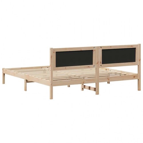 Sengestel med hovedgærde - sort 200 x 200 cm