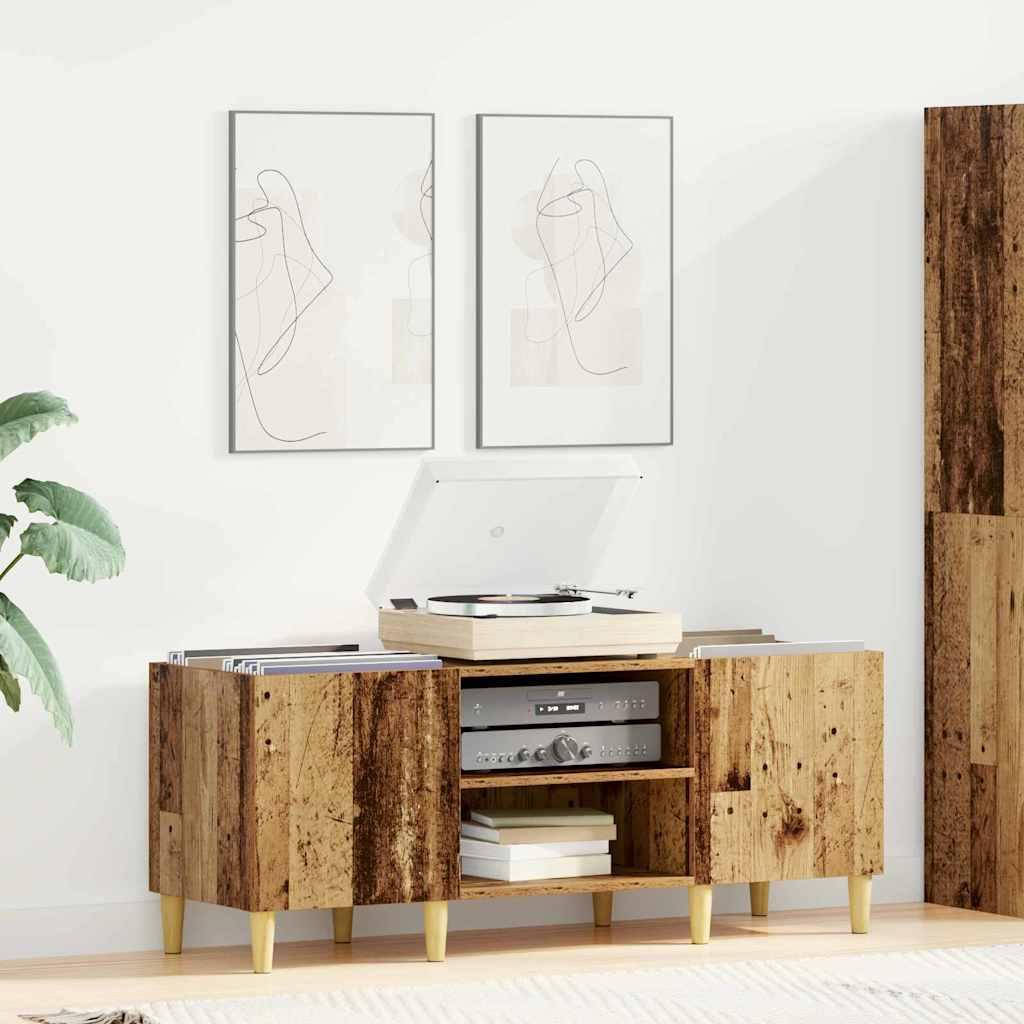 Pladeskab Gammelt træ 121 x 38 x 48 cm Konstrueret træ
