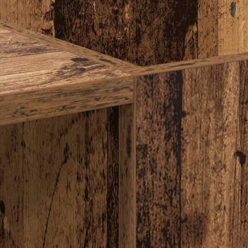 Pladeskab i konstrueret træ - gammelt træ, 121 x 38 x 48 cm