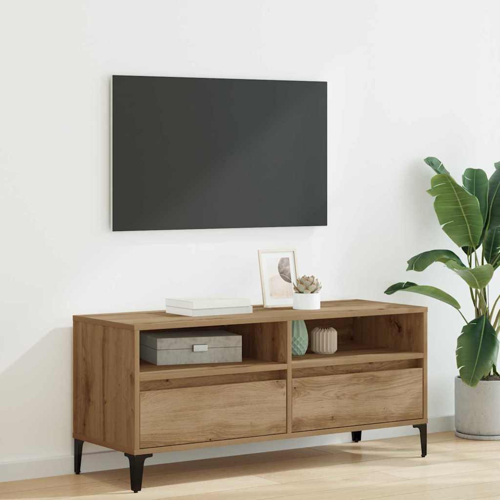 TV-skab med skuffe Artisan Egetræ 100 x 34,5 x 44,5 cm