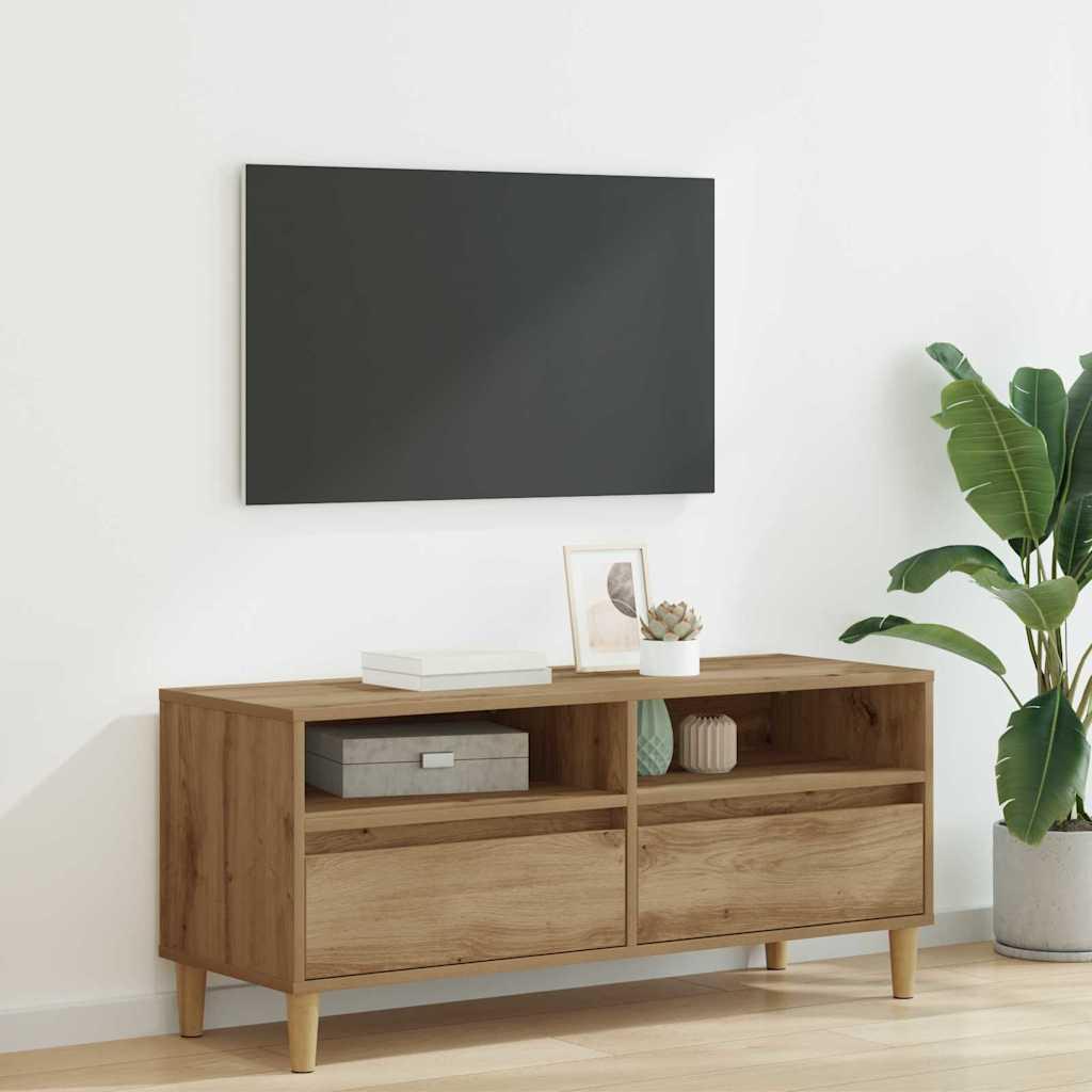 TV-skab Artisan Egetræ 100 x 34,5 x 44,5 cm Konstrueret træ