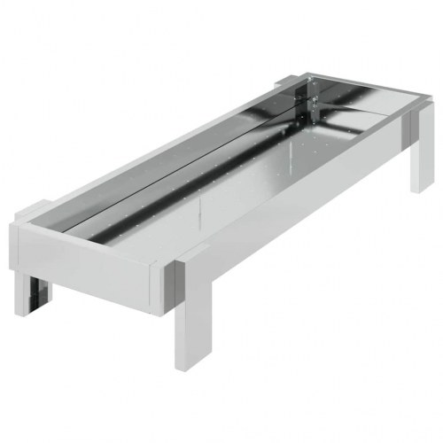 Kyllingefodertrug Sølv 80 x 28 x 13.5 cm Galvaniseret stål