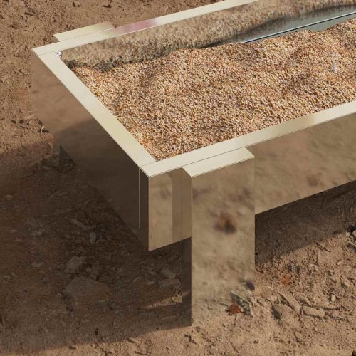 Kyllingefodertrug Sølv 80 x 28 x 13.5 cm Galvaniseret stål
