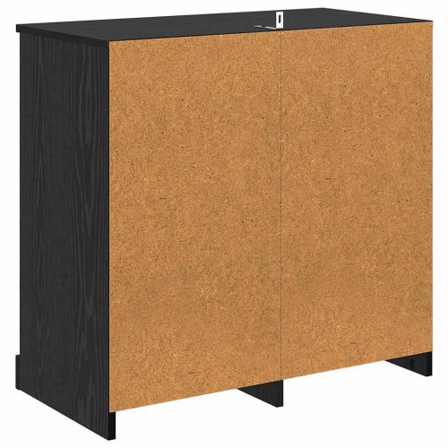 Skænk med 6 skuffer - sort eg, 70 x 35,5 x 67,5 cm