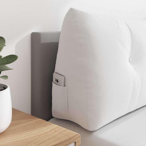 Rygpude Hvid 120 x 24 x 50 cm Stof