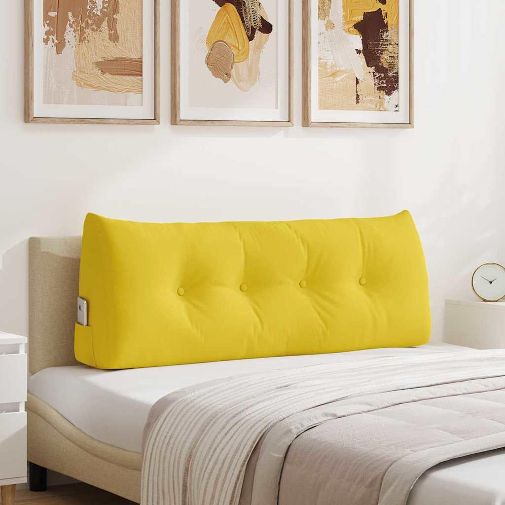 Rygpude Lys Gul 120 x 24 x 50 cm Stof