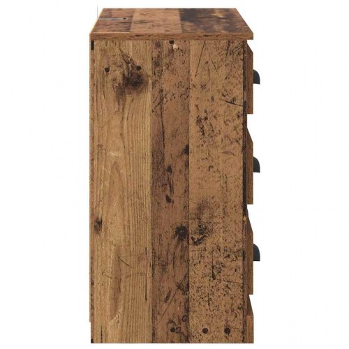 Skænk med 3 skuffer - gammelt træ, 70 x 35,5 x 67,5 cm