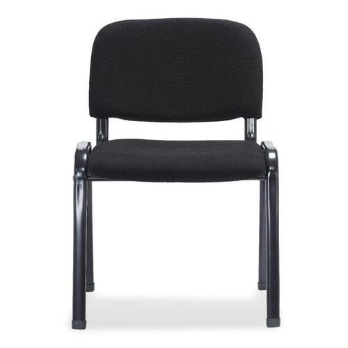 Stabelstole til kontor 12 stk. sort stof