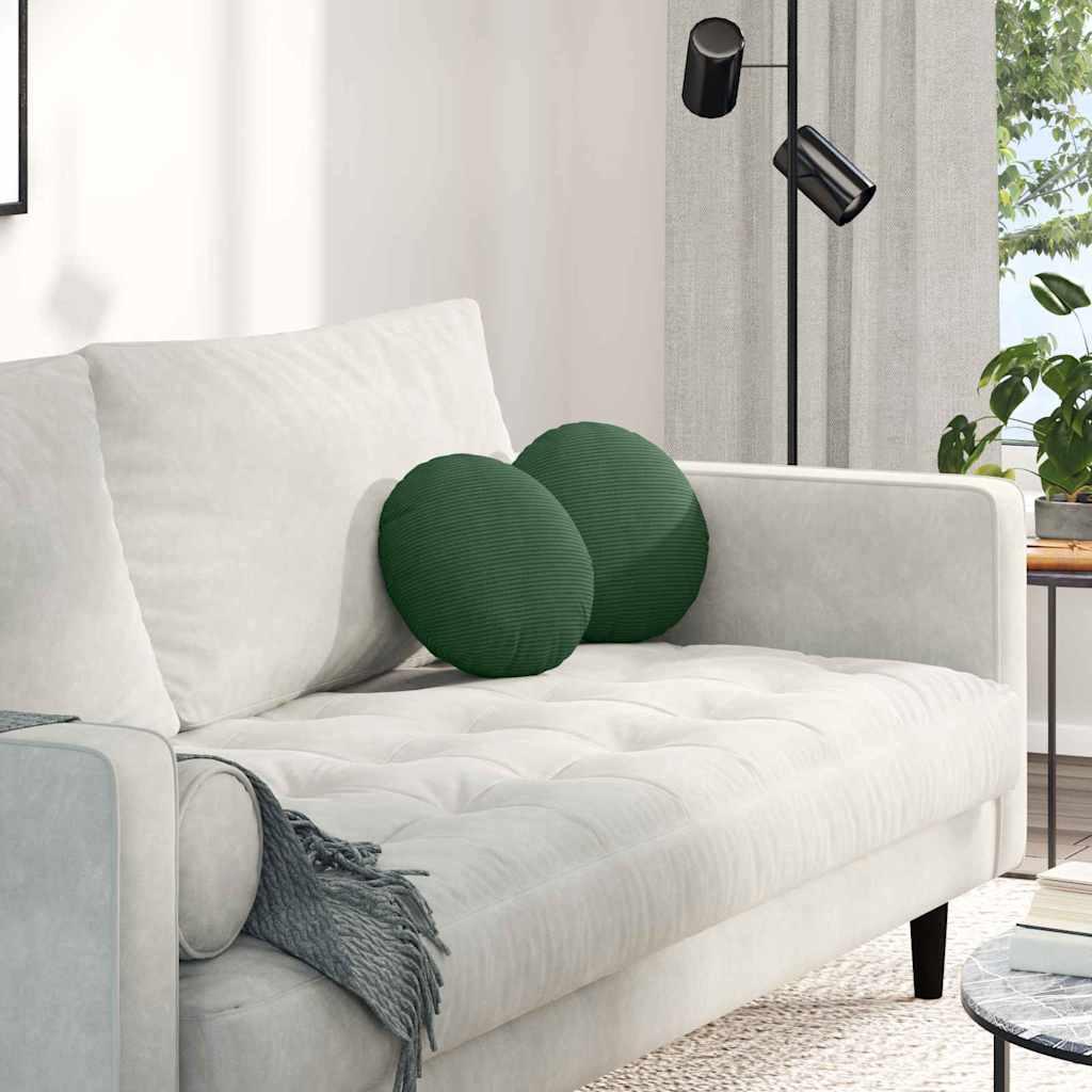 SÃ¦depuder 2 stk MÃ¸rkegrÃ¸n Ã 30 cm Velourstof
