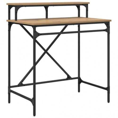 Skrivebord i industriel stil - artisan egetræ 80 x 50 x 90 cm