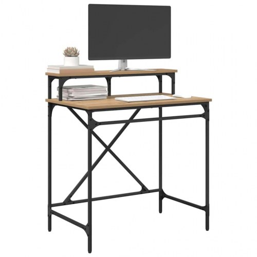 Skrivebord i industriel stil - artisan egetræ 80 x 50 x 90 cm
