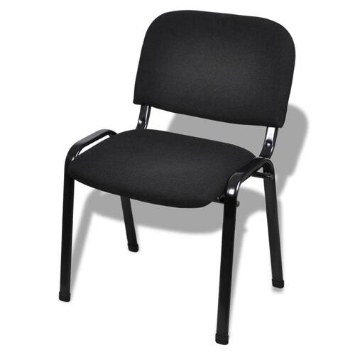 Stabelbare kontorstole 16 stk. sort stof