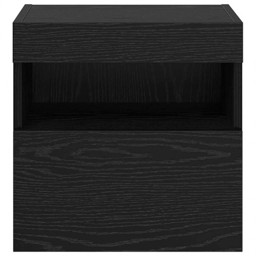 TV-vægskab med LED 40 x 30 x 40 cm - sort eg