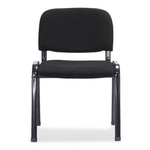 Stabelbare kontorstole 16 stk. sort stof