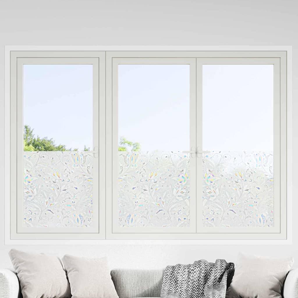 Statisk Vinduesfilm Blomster mønster 45 x 500 cm PVC