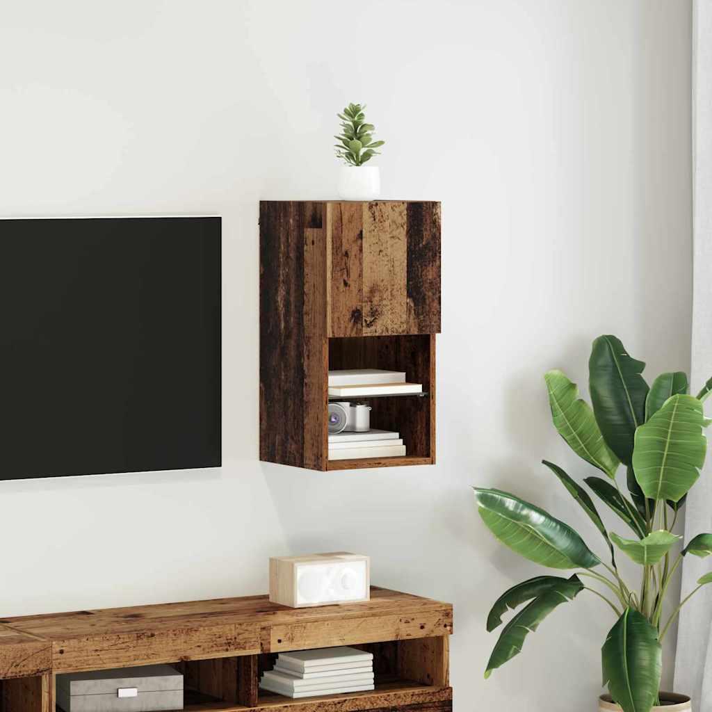 Væghængt TV Skab Gammelt træ 30,5 x 30 x 60 cm Konstrueret træ