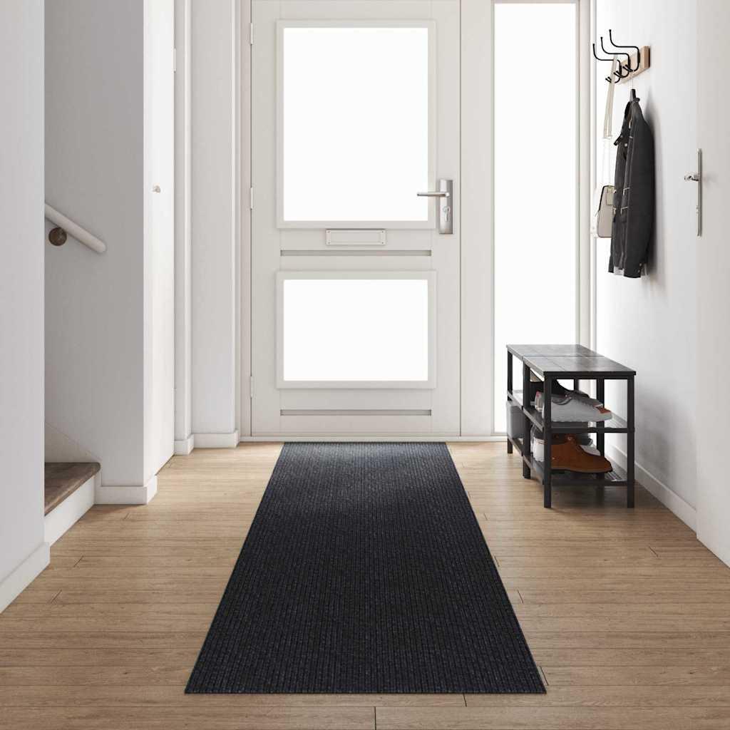 Tæppe Runner Antracit 80 x 500 cm Stof
