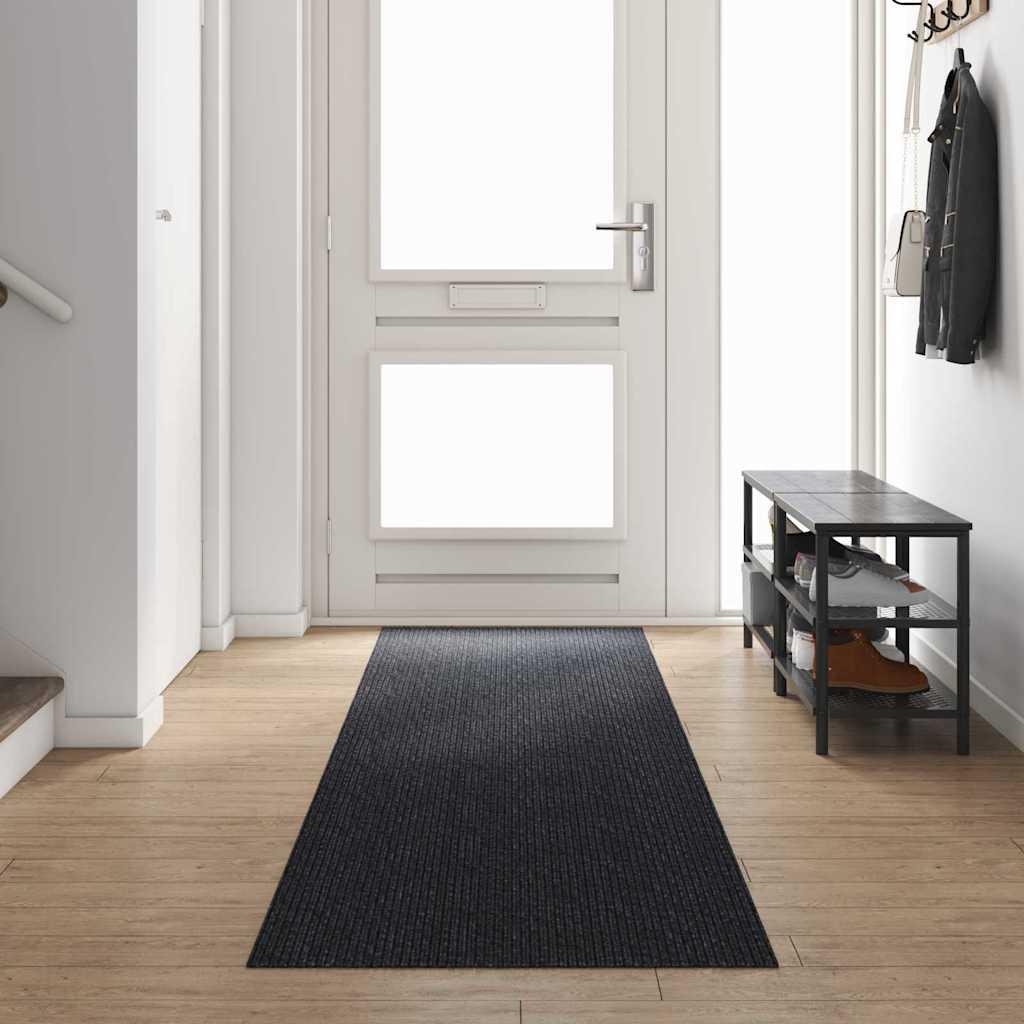 Tæppe Runner Antracit 80 x 400 cm Stof