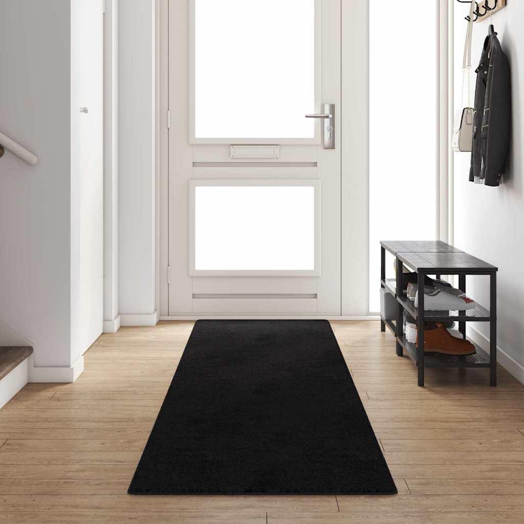 Tæppe Runner Sort 80 x 400 cm 100% Polypropylen Tuft