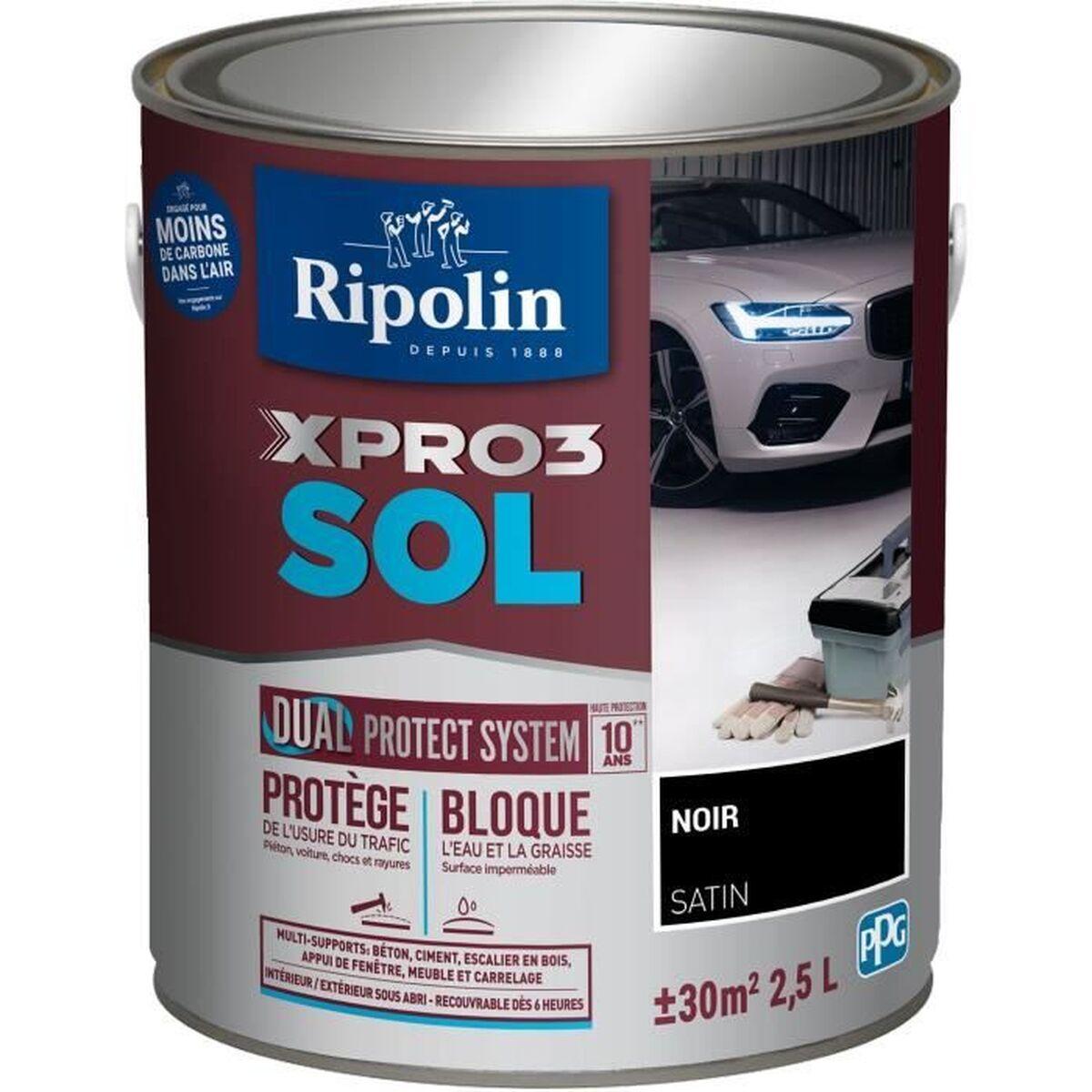 Gulvmaling Ripolin - Sort, satin finish