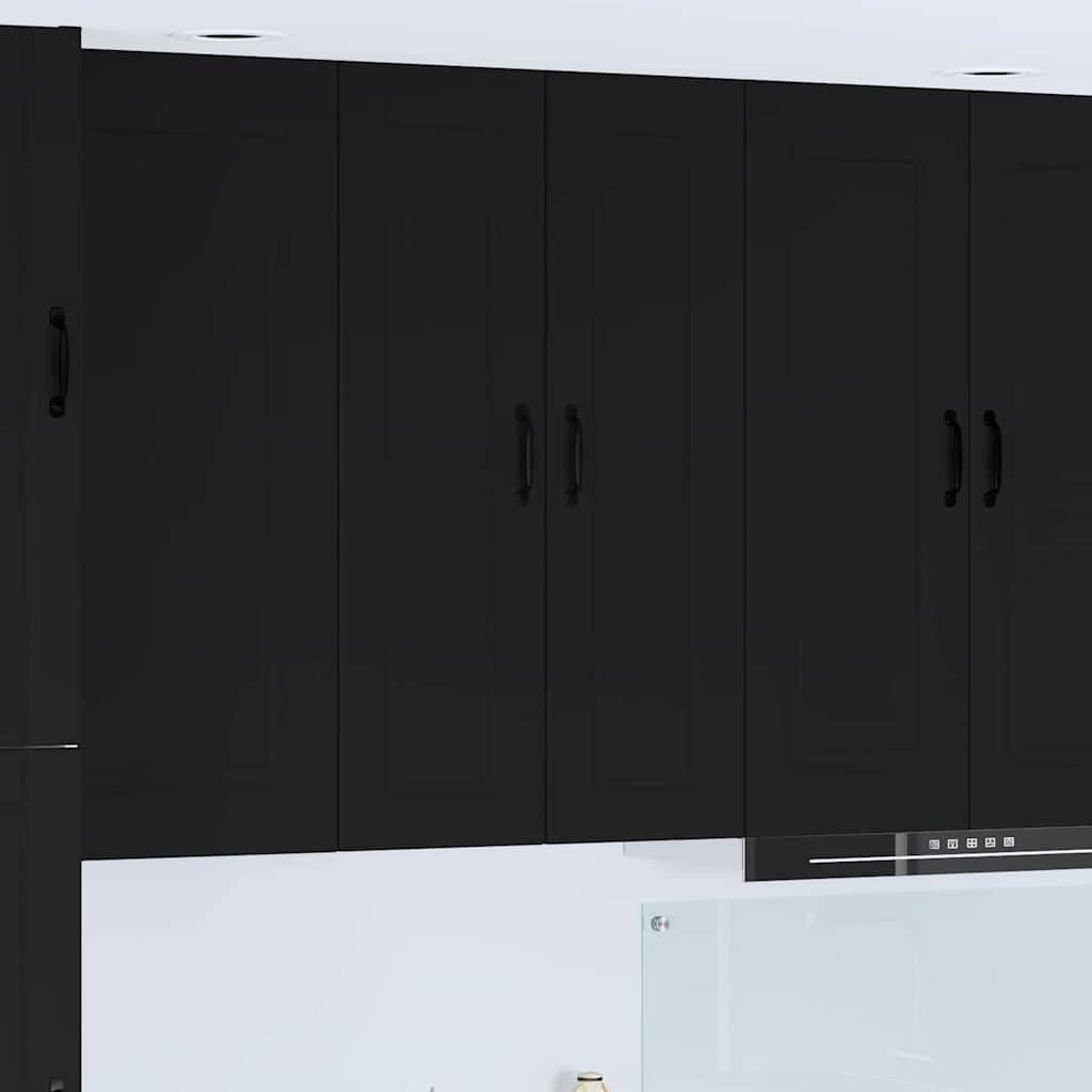 Vægskab til køkken Sort 30 x 31 x 100 cm Konstrueret træ