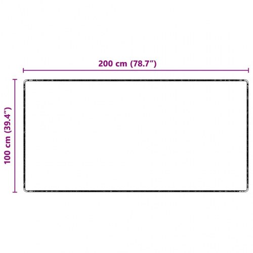 Tæppeløber 100 × 200 cm - antracit, 100% polypropylen