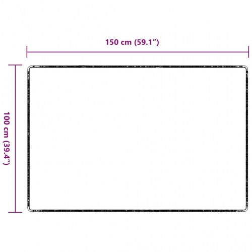 Tæppeløber antracit 100 × 150 cm - 100 % polypropylen, skridsikker
