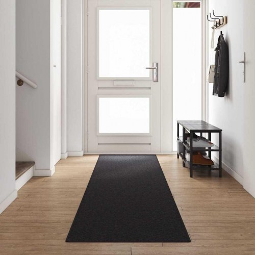 Tæppeløber antracit 80 × 500 cm - 100% polypropylen, skridsikker