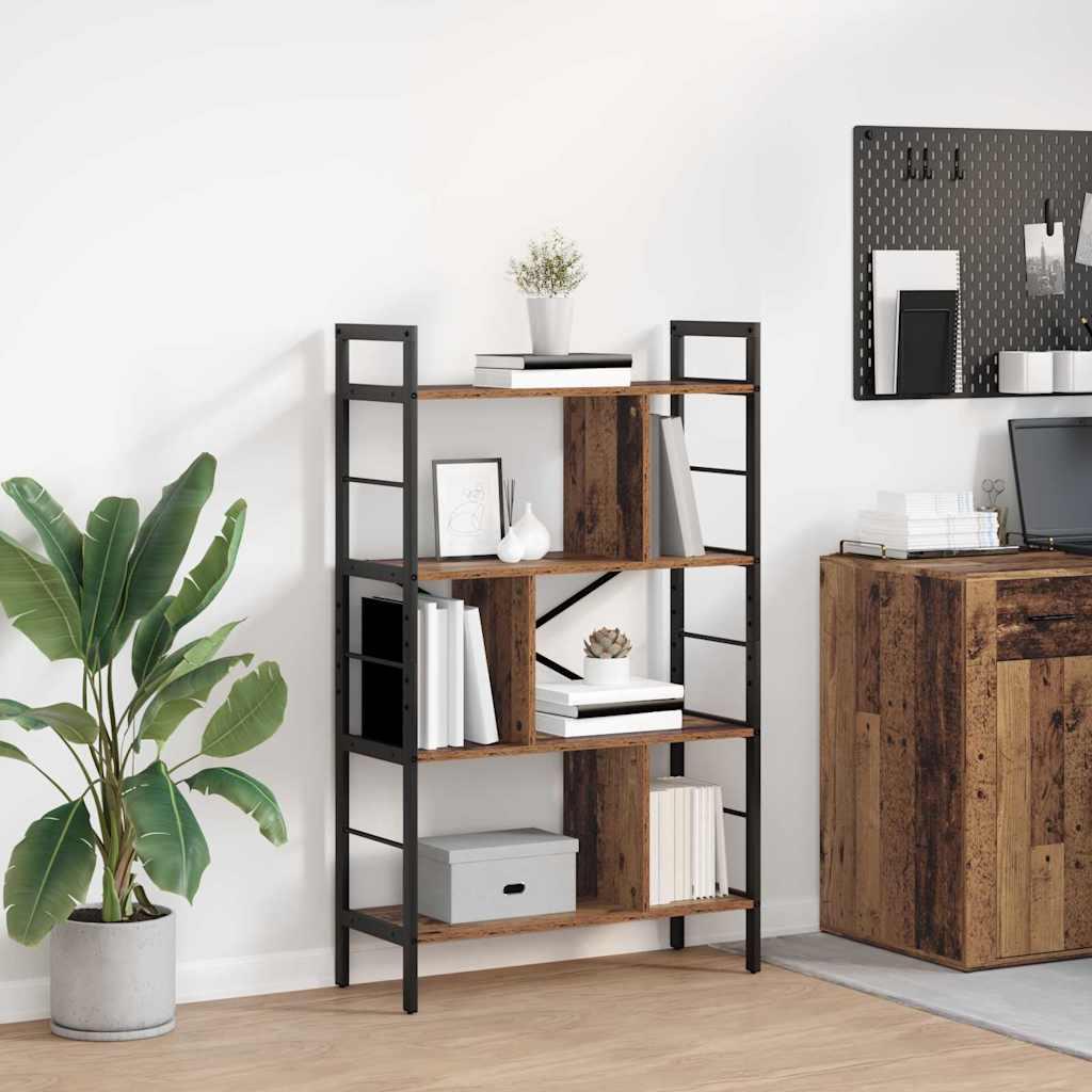 Bogreol Gammelt træ 75 x 30 x 123,5 cm Konstrueret træ