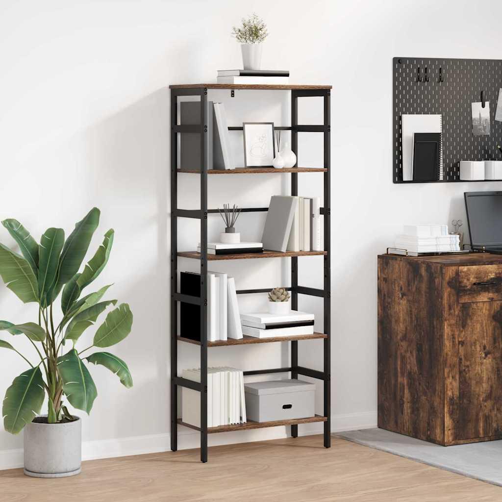 Bogreol Konstrueret Træ - Røget eg / 60 x 29,5 x 149 cm