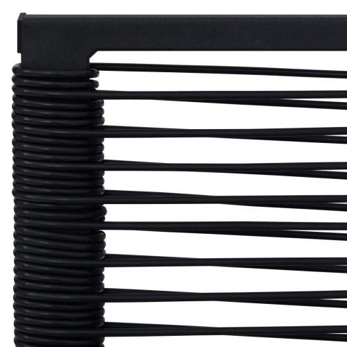 Spisebordssæt til haven 3 dele - sort glasbord og 2 stole