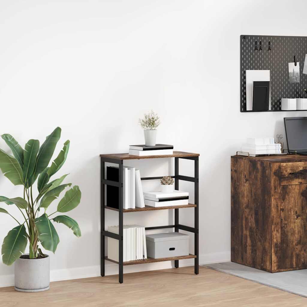 Bogreol Konstrueret Træ - Røget eg / 60 x 29,5 x 81 cm
