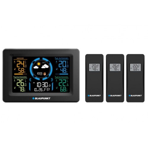 Vejrstation med 3 eksterne sensorer Blaupunkt WS40BK