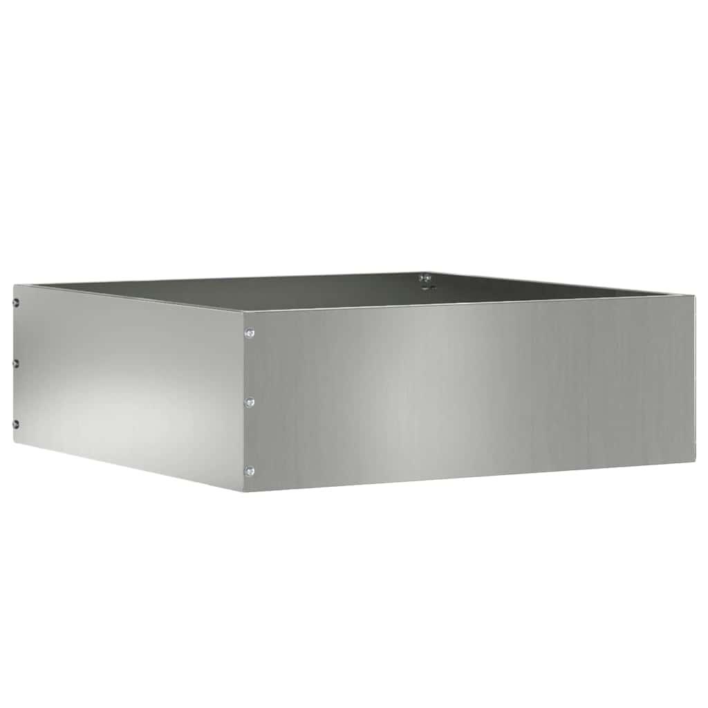 Plænekant Sølv 40 x 40 x 13 cm Galvaniseret stål