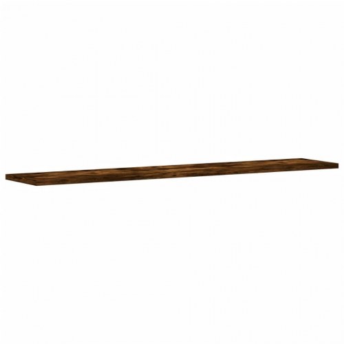 Væghylder - 4 stk. 100×20×1,5 cm i konstrueret træ, røget egetræ
