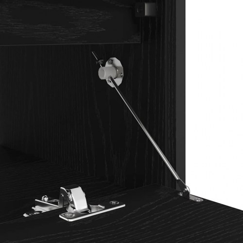 Håndvaskskab med skuffer 60x34,5x60 cm sort egetræsfarve