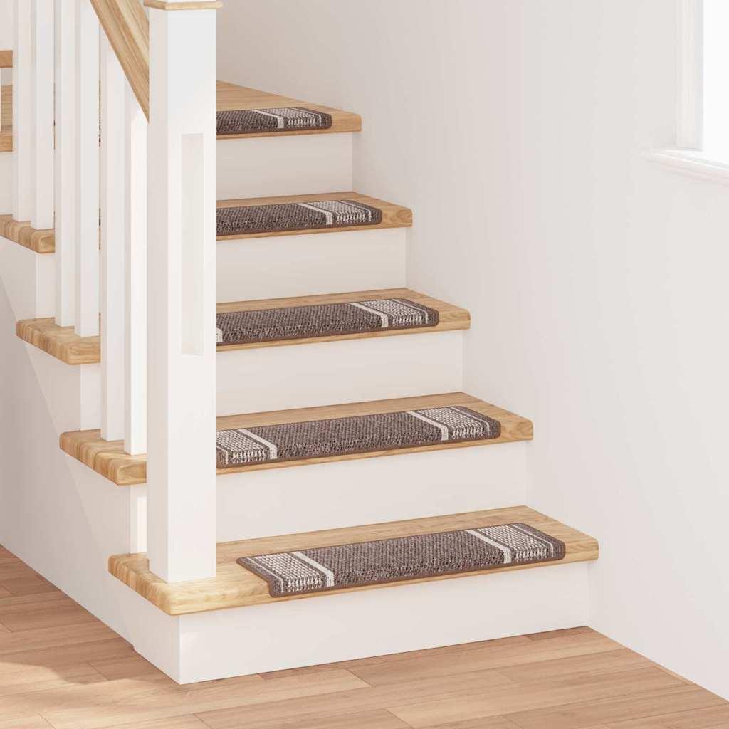 vidaXL Selvklæbende Trappemåtter 15 stk. 65 x 21 x 4 cm Non-Slip Brun