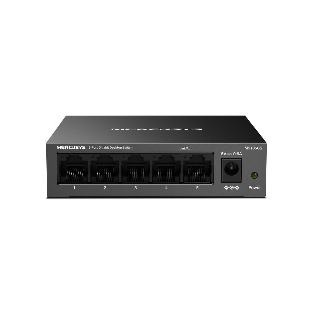 Netværksswitch Mercusys MS105GS - 5-port Gigabit, sort billede