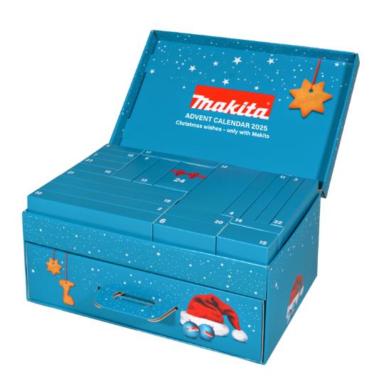 Adventskalender Makita P-84816 – Julekalender 2025, 24 dele
