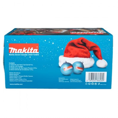 Adventskalender Makita P-84816 – Julekalender 2025, 24 dele