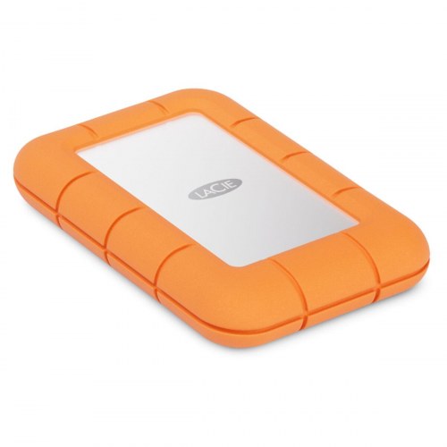Ekstern harddisk LaCie Rugged STND1000400 1 TB USB-C (grå/orange)