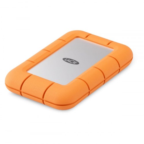 Ekstern harddisk LaCie Rugged STND1000400 1 TB USB-C (grå/orange)