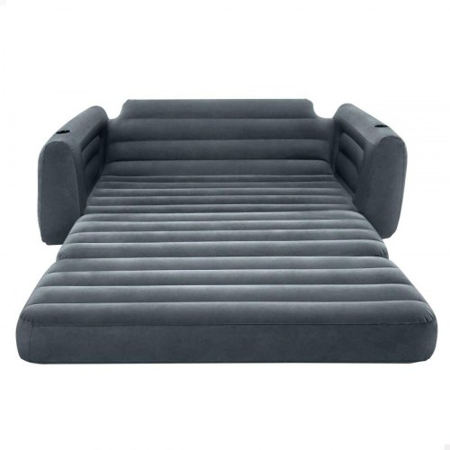 Oppustelig sovesofa Intex Pull-Out 203 × 66 × 224 cm - grå