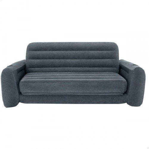 Oppustelig sovesofa Intex Pull-Out 203 × 66 × 224 cm - grå