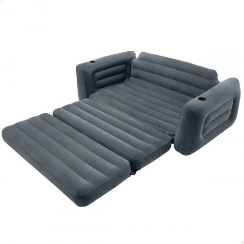 Oppustelig sovesofa Intex Pull-Out 203 × 66 × 224 cm - grå