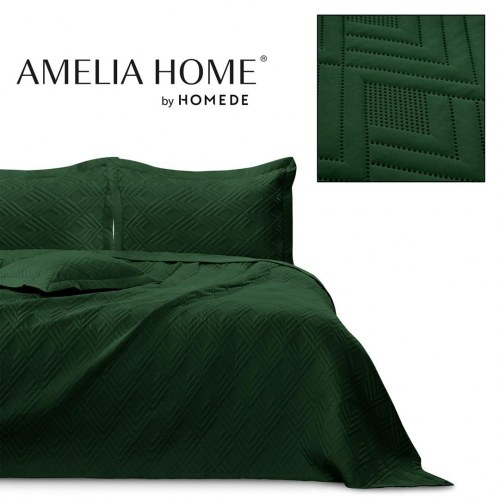 Sengetæppe – Amelia Home OPHELIA, flaskegrøn mikrofiber, 200×220 cm