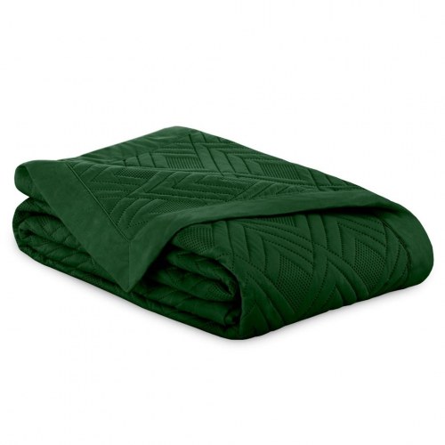 Sengetæppe – Amelia Home OPHELIA, flaskegrøn mikrofiber, 200×220 cm