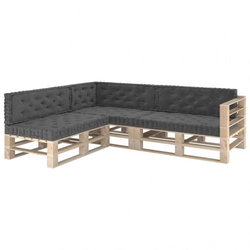 Hynder til pallesofa 7 stk. bomuld antracitgrå
