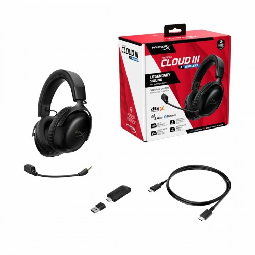 Gaming headset HyperX Cloud III Wireless (sort)
