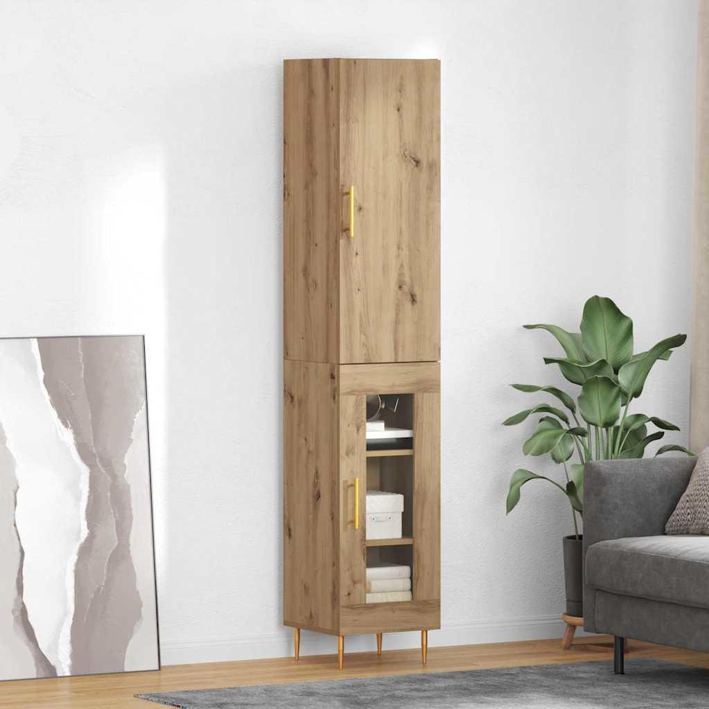 Highboard Artisan Egetræ 34,5 x 34 x 180 cm Konstrueret træ